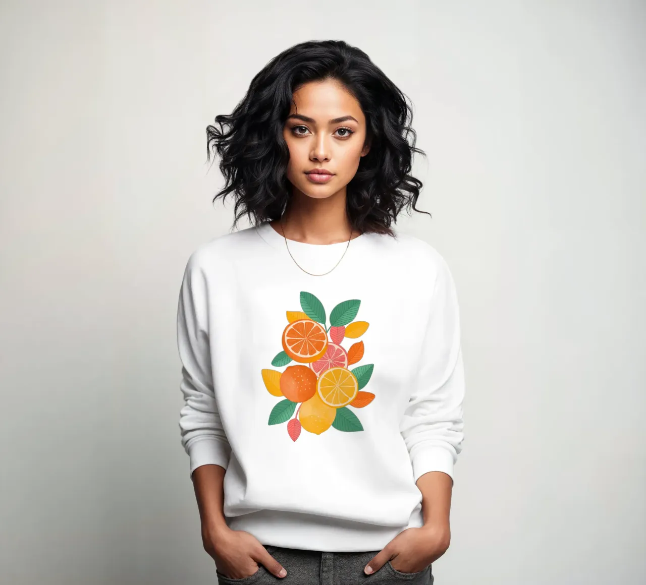 Vibrant Citrus Harmony felpa da Claudia S. Design