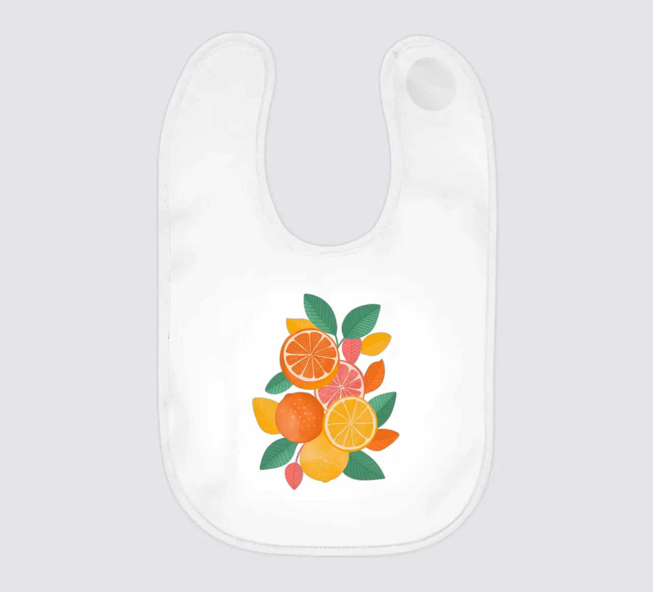 Vibrant Citrus Harmony bavaglino da Claudia S. Design