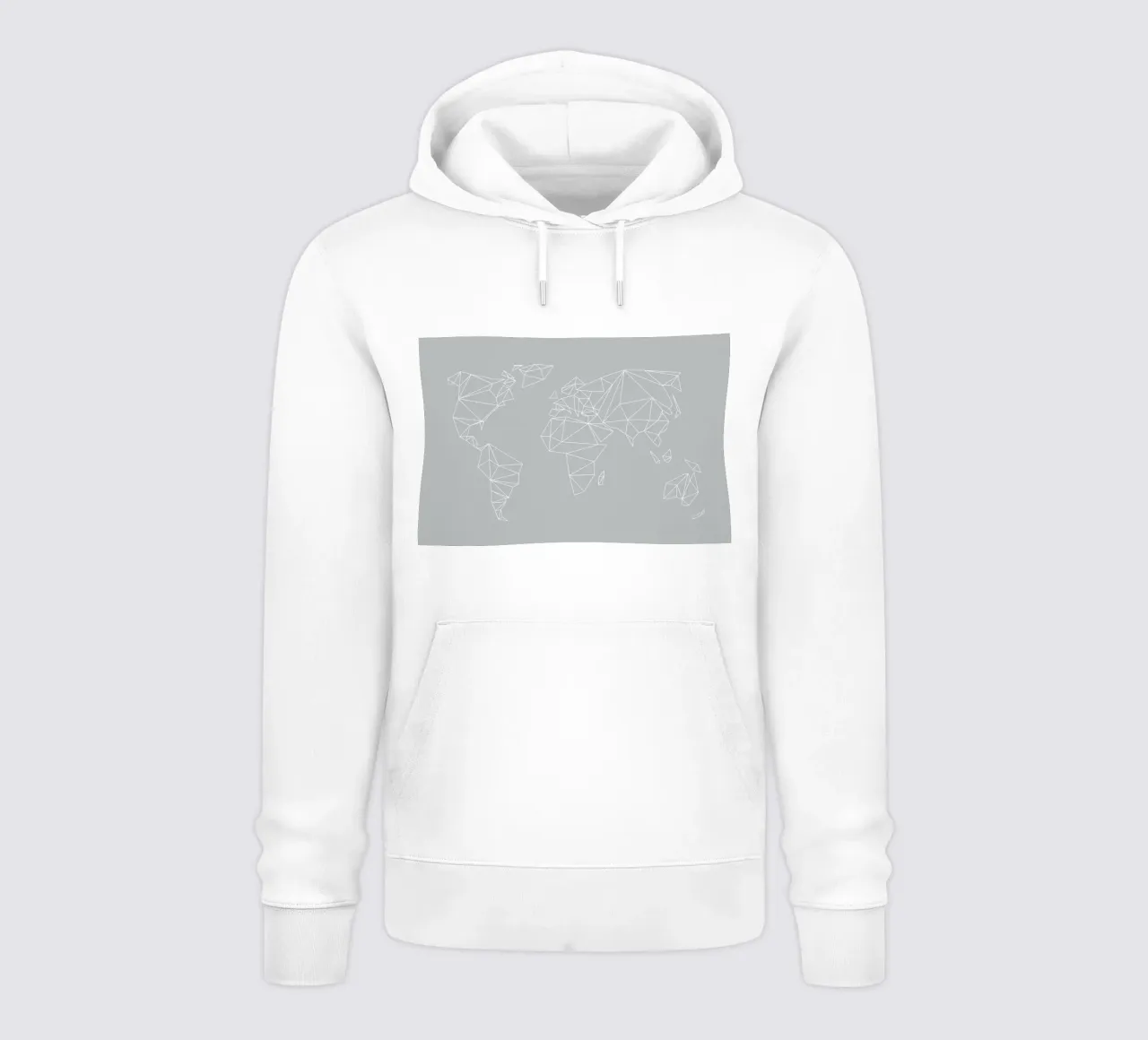 Geometrical World Grey felpa con cappuccio da Studio Nahili