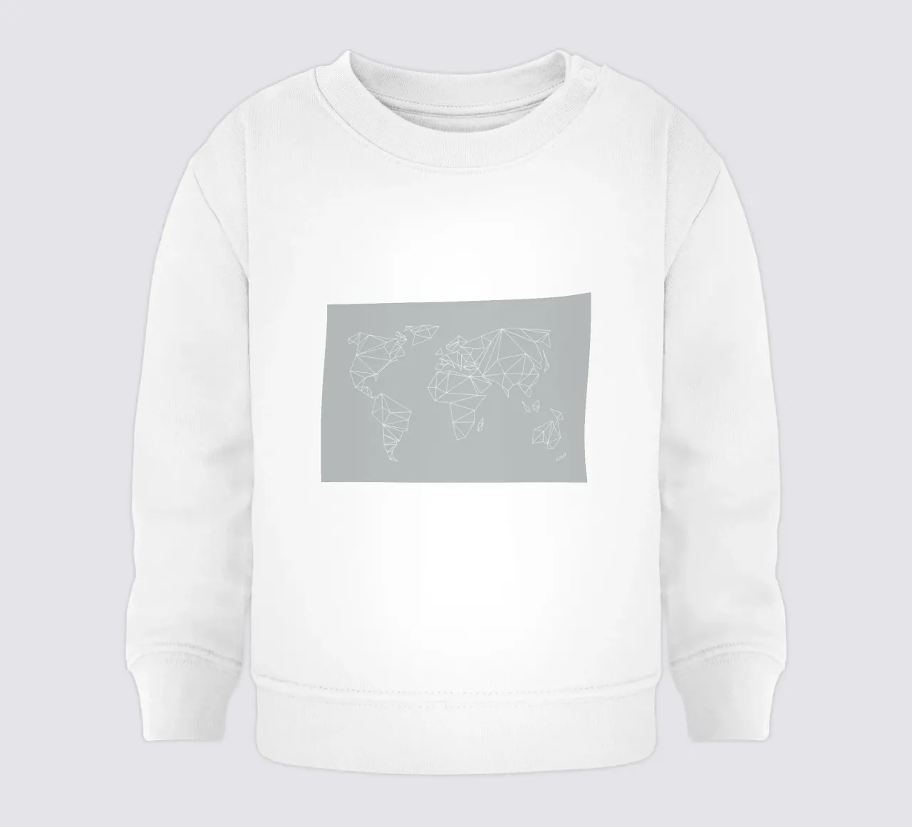 Geometrical World Grey felpa neonato da Studio Nahili
