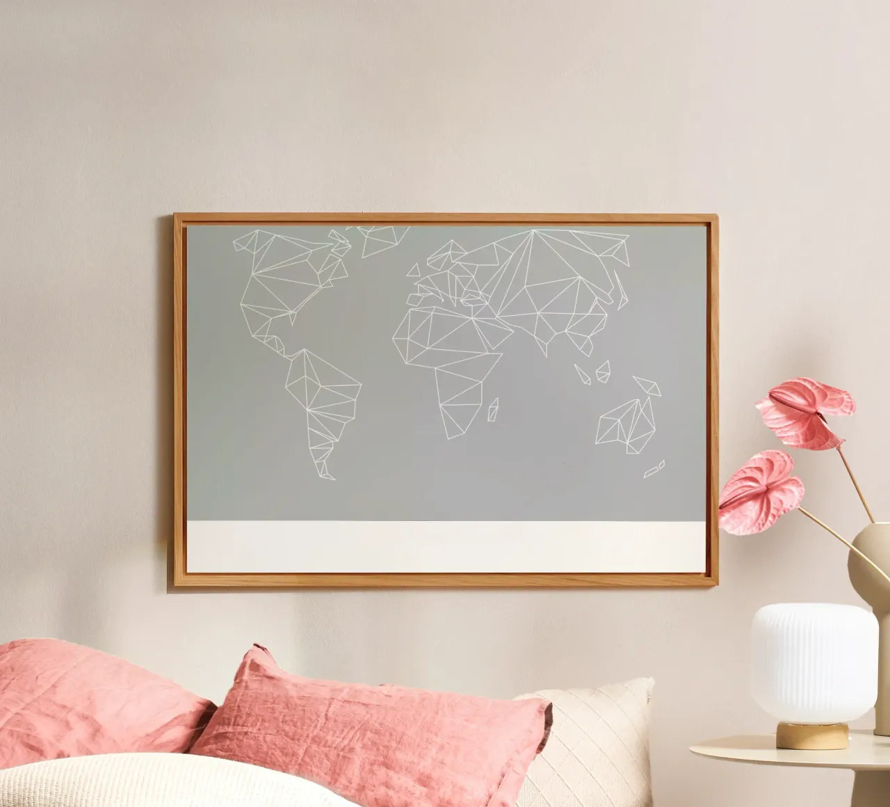 Geometrical World Grey alluminio dibond da Studio Nahili