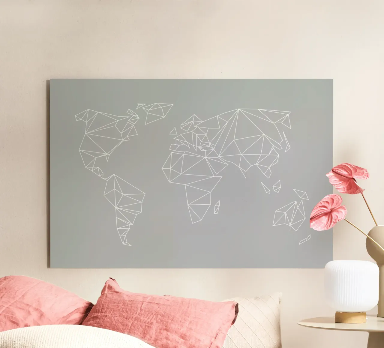 Geometrical World Grey alluminio dibond da Studio Nahili