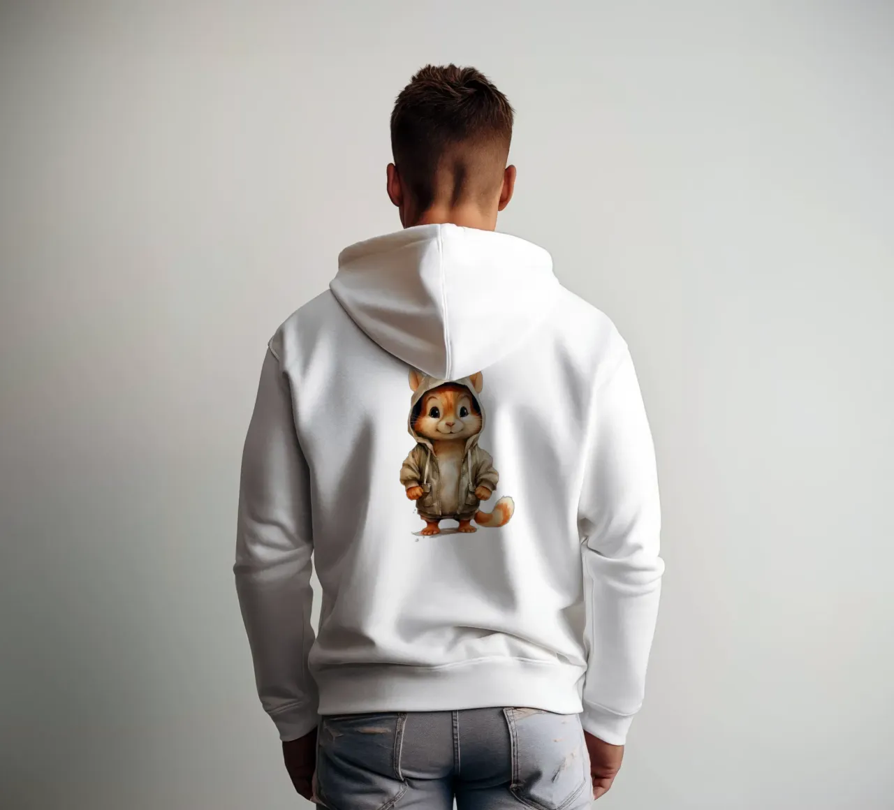 Cartone animato acquerello Chipmunk in felpa con cappuccio felpa con cappuccio da Animal Portraits