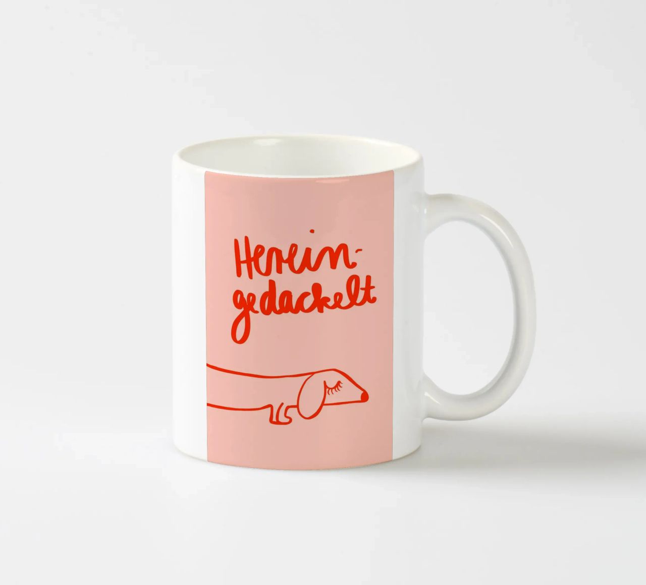 Hereingedackelt Keramik Tasse von Hej Ibiza by Ute Arnold