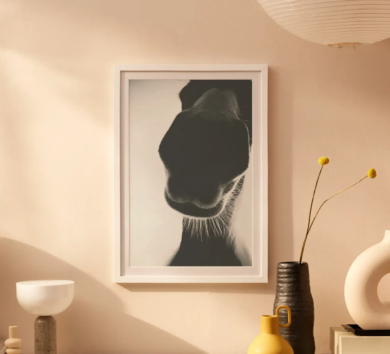 A Horse of Course No.1 poster con telaio in legno da treechild