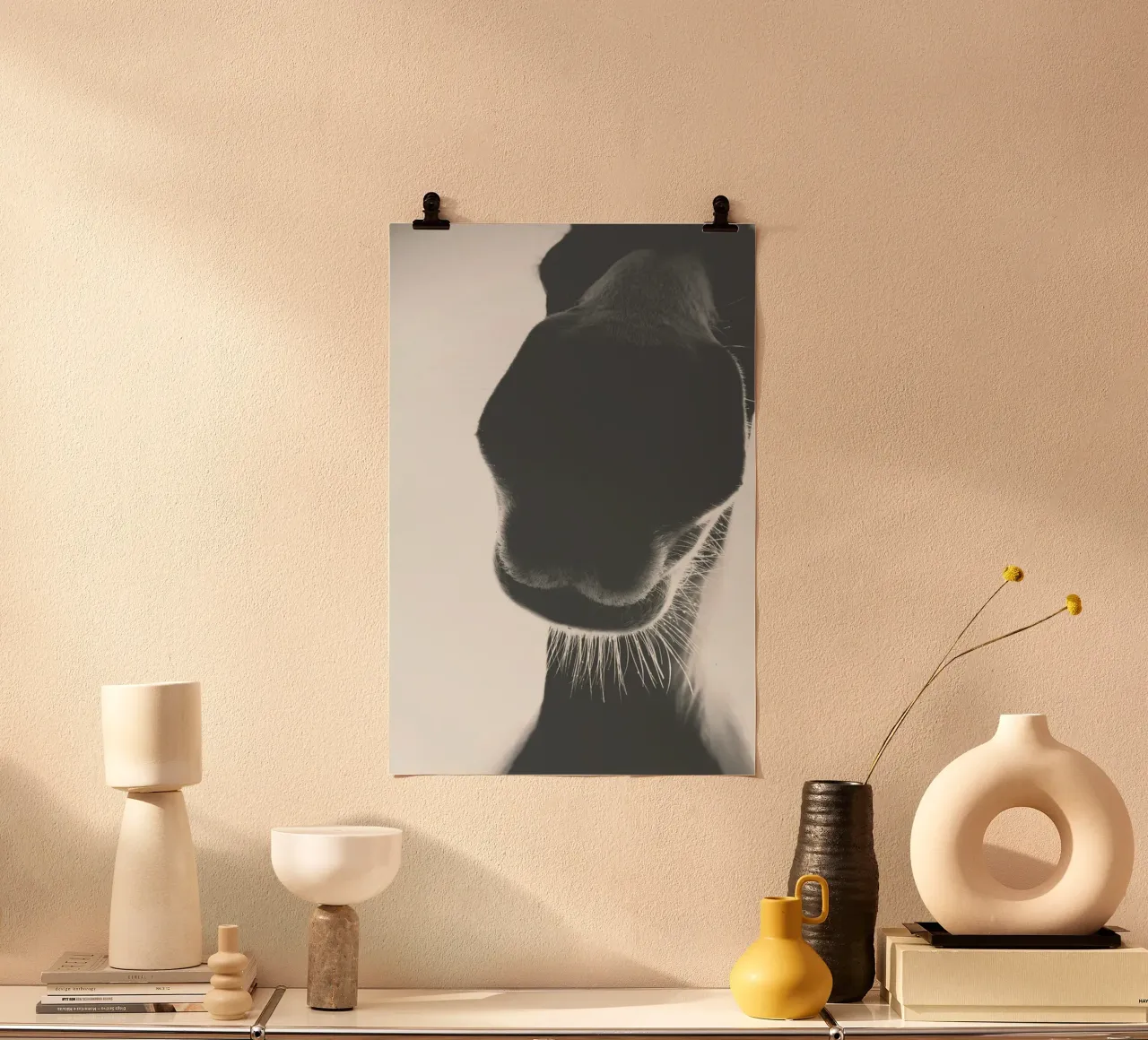 A Horse of Course No.1 poster con telaio in legno da treechild