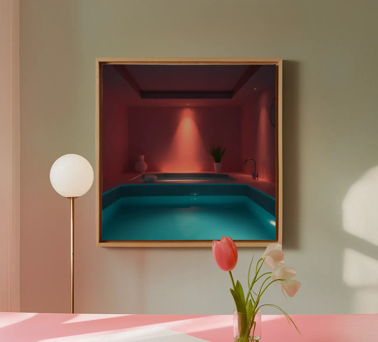 Rilassare un interno con l'atmosfera dell'illuminazione ambientale tela da DesignDoodle