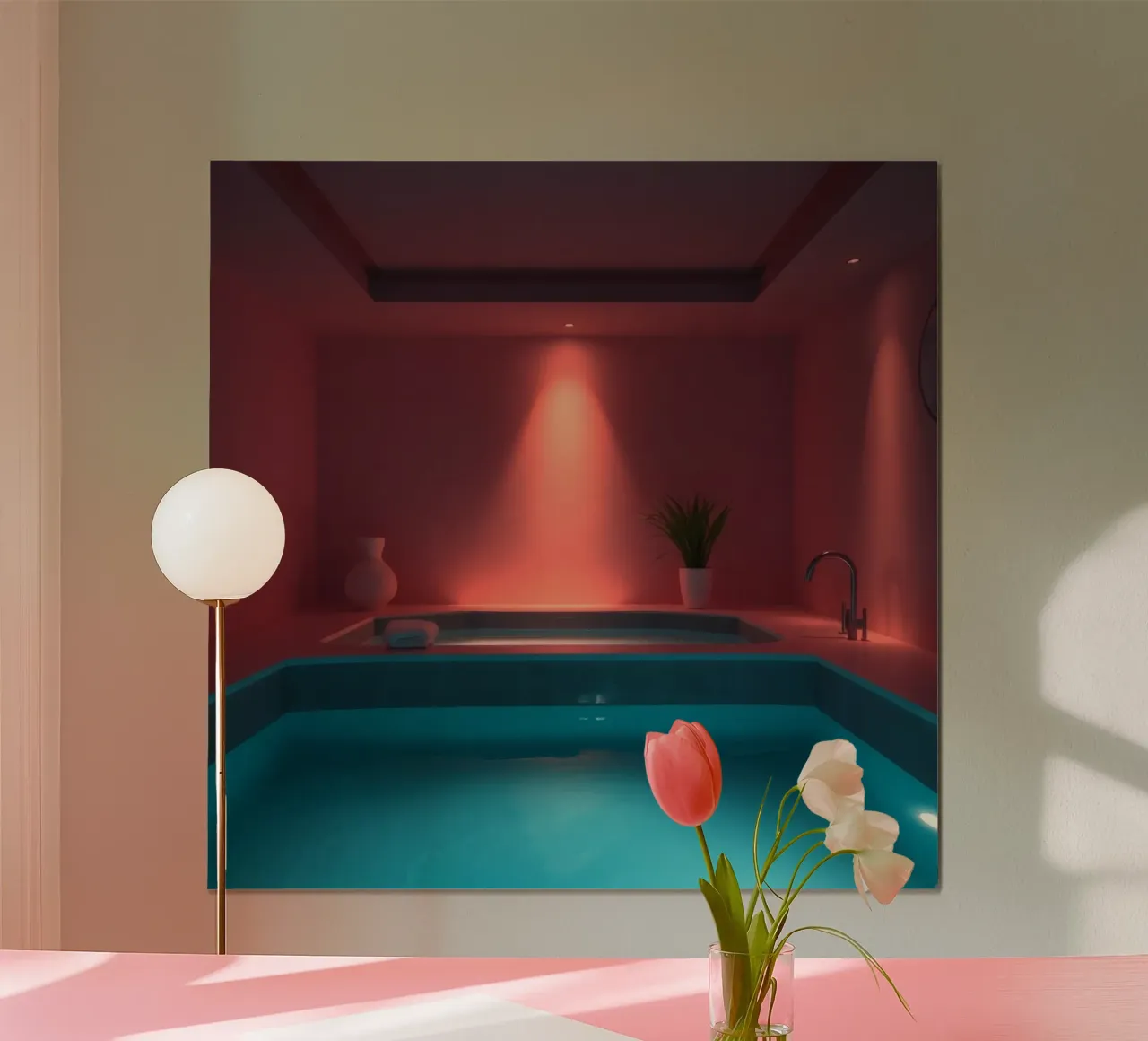 Rilassare un interno con l'atmosfera dell'illuminazione ambientale carta hahnemühle da DesignDoodle