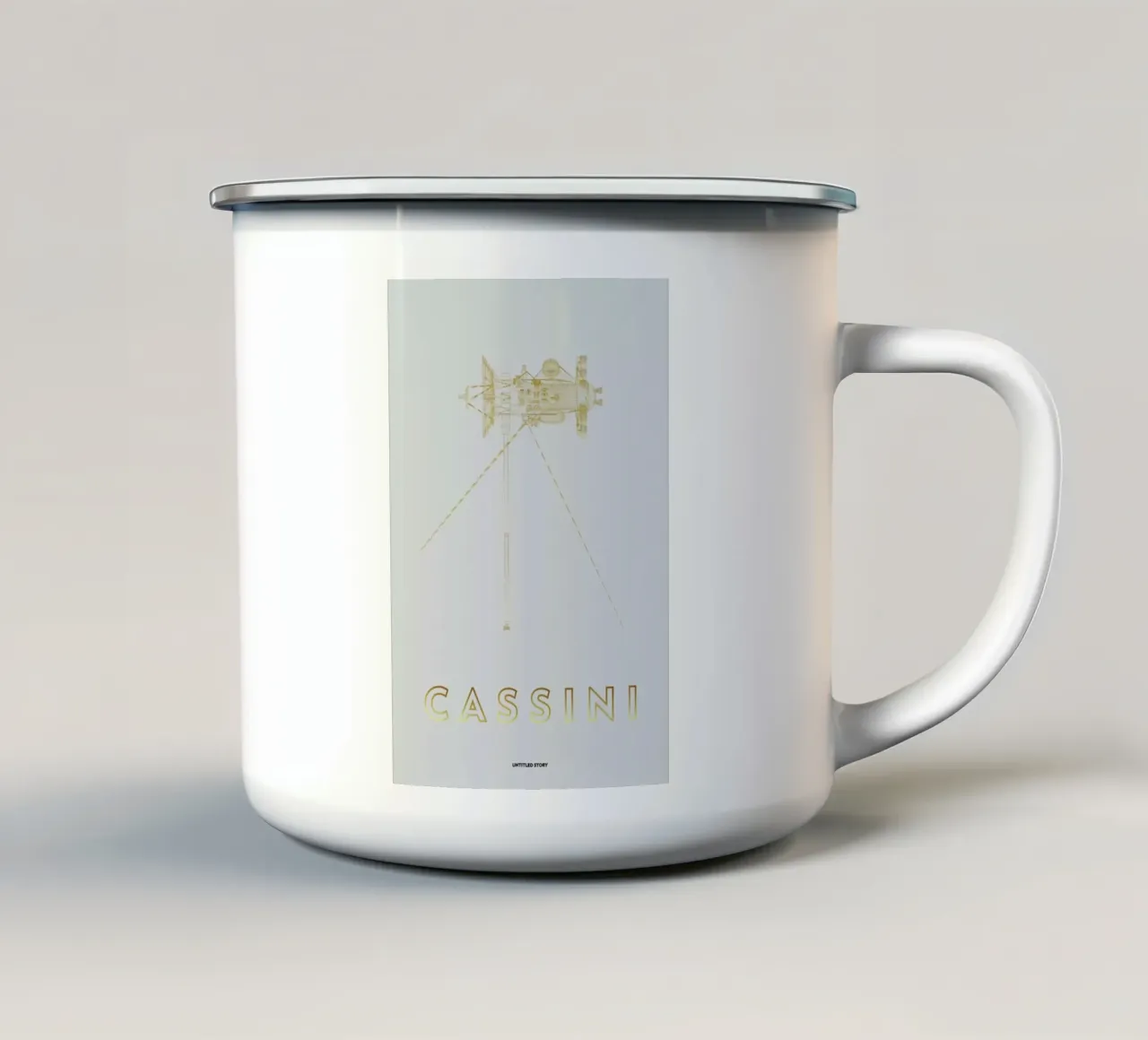 Cassini-Huygens Spacecraft tazza in smalto da Marc Schulthess