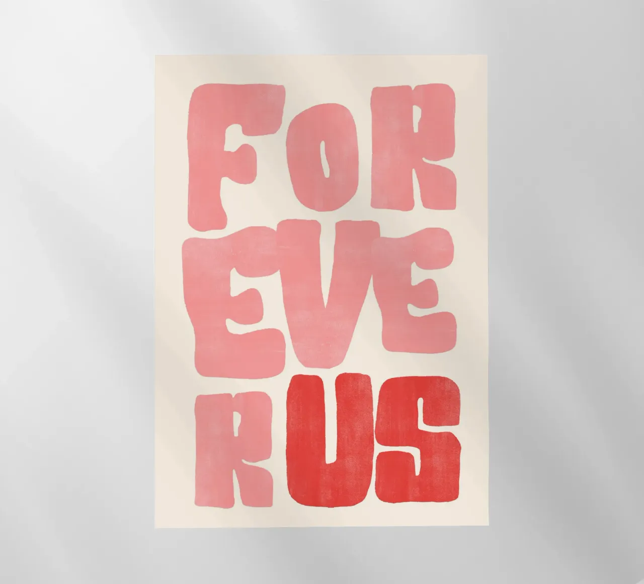 Forever Us | Bold Love Statement Print pellicola backlit da PrintCessStudio