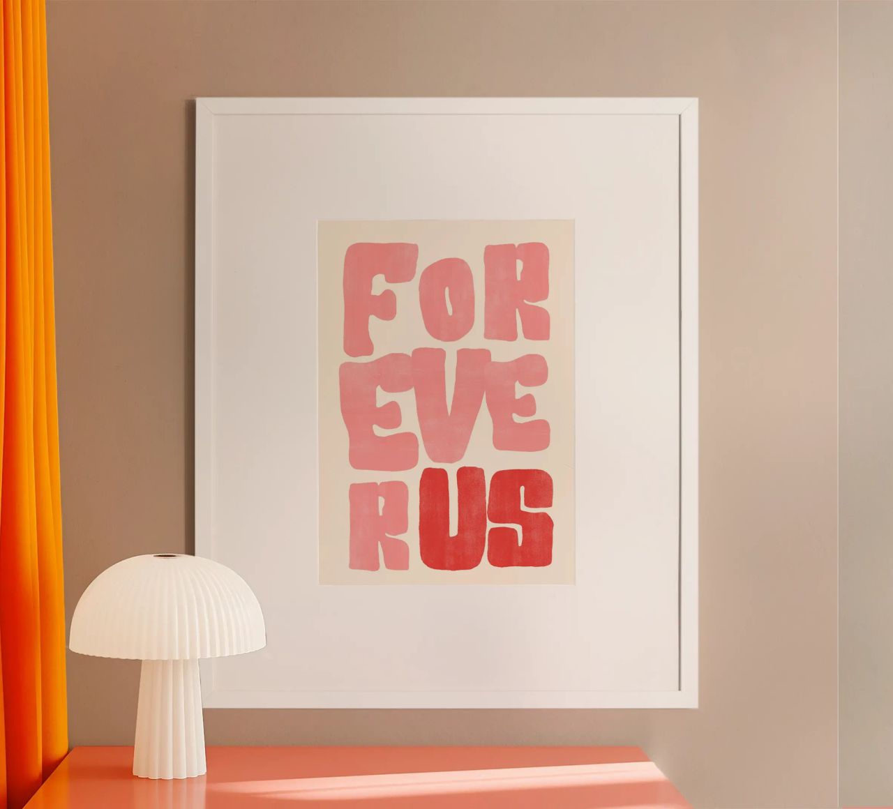 Forever Us | Bold Love Statement Print Poster von PrintCessStudio