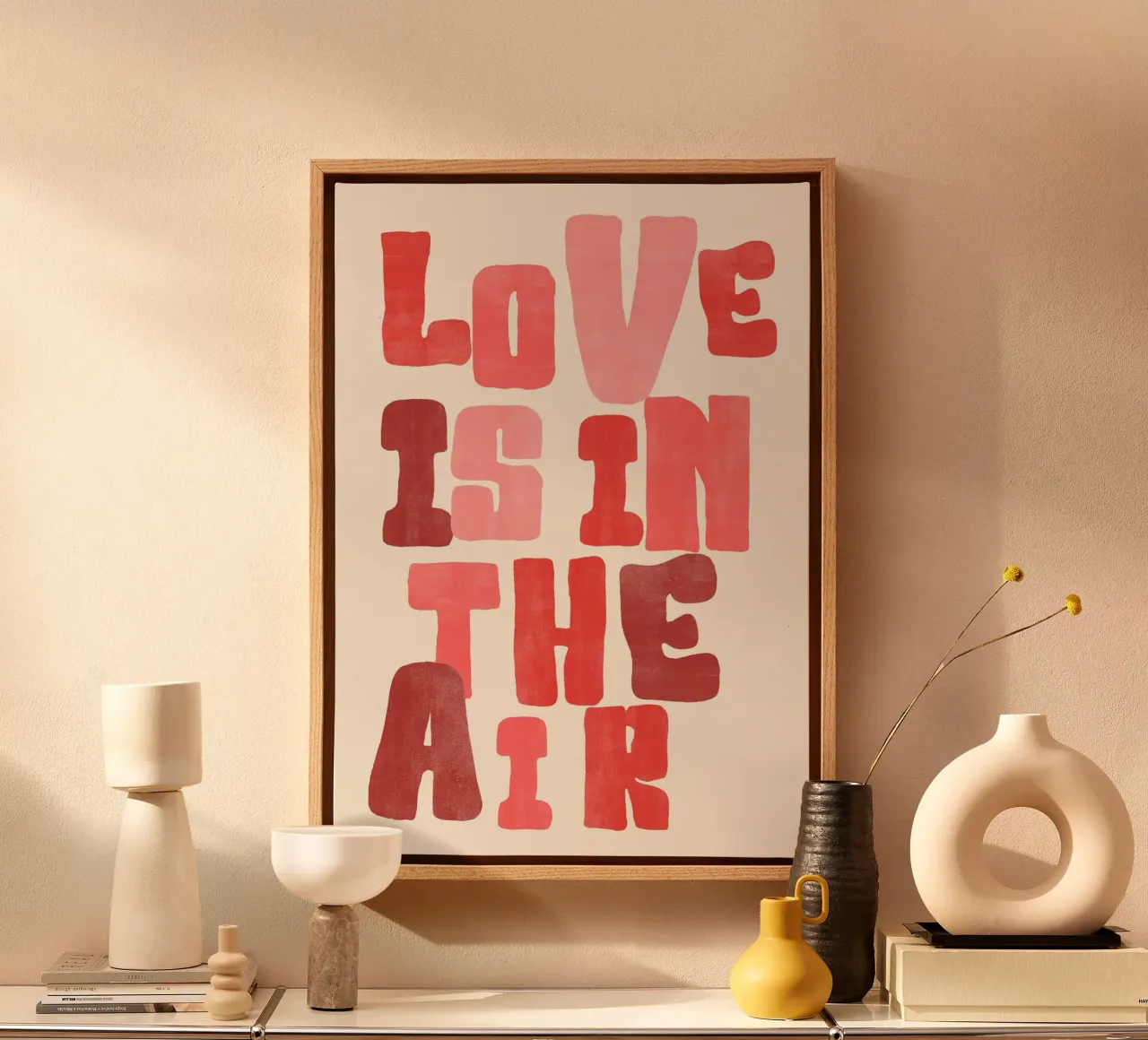 Love Is in the Air | Romantic & Whimsical Print tela con Cornice a cassetta da PrintCessStudio