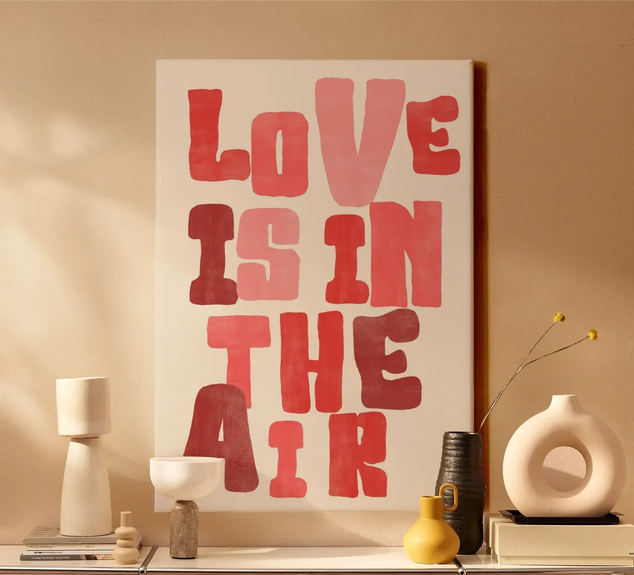 Love Is in the Air | Romantic & Whimsical Print tela con Cornice a cassetta da PrintCessStudio