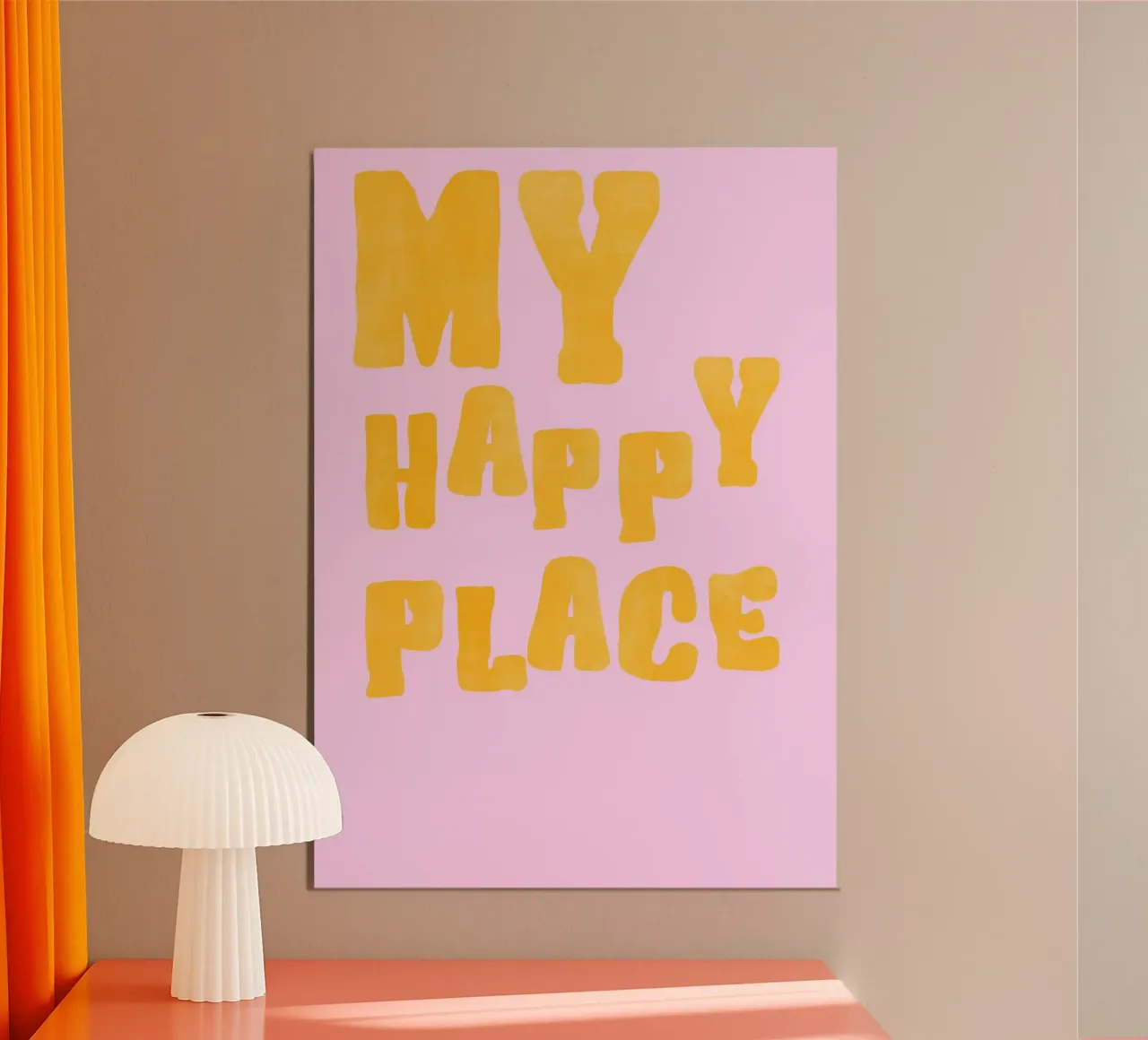 My Happy Place | Soft & Cheerful Pastel Print alluminio dibond da PrintCessStudio