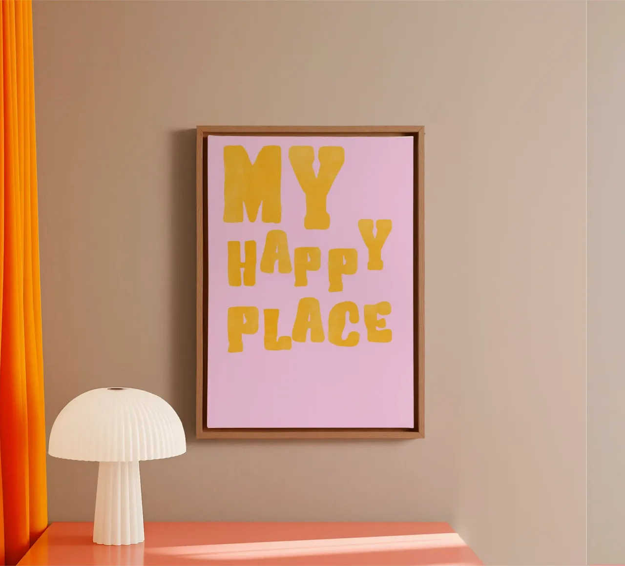 My Happy Place | Soft & Cheerful Pastel Print toile de PrintCessStudio