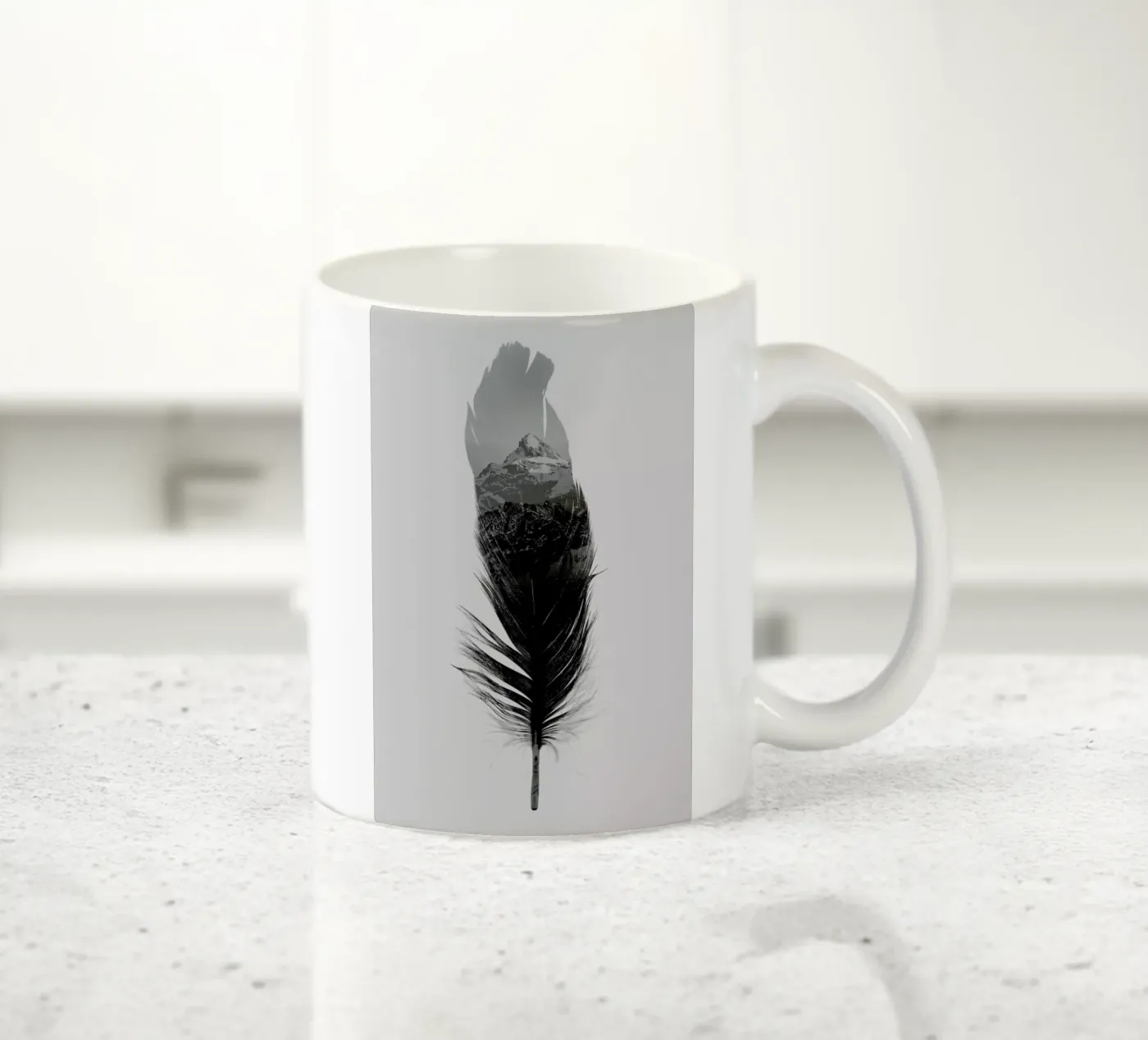 Feather ceramic mug by Chris Wharton