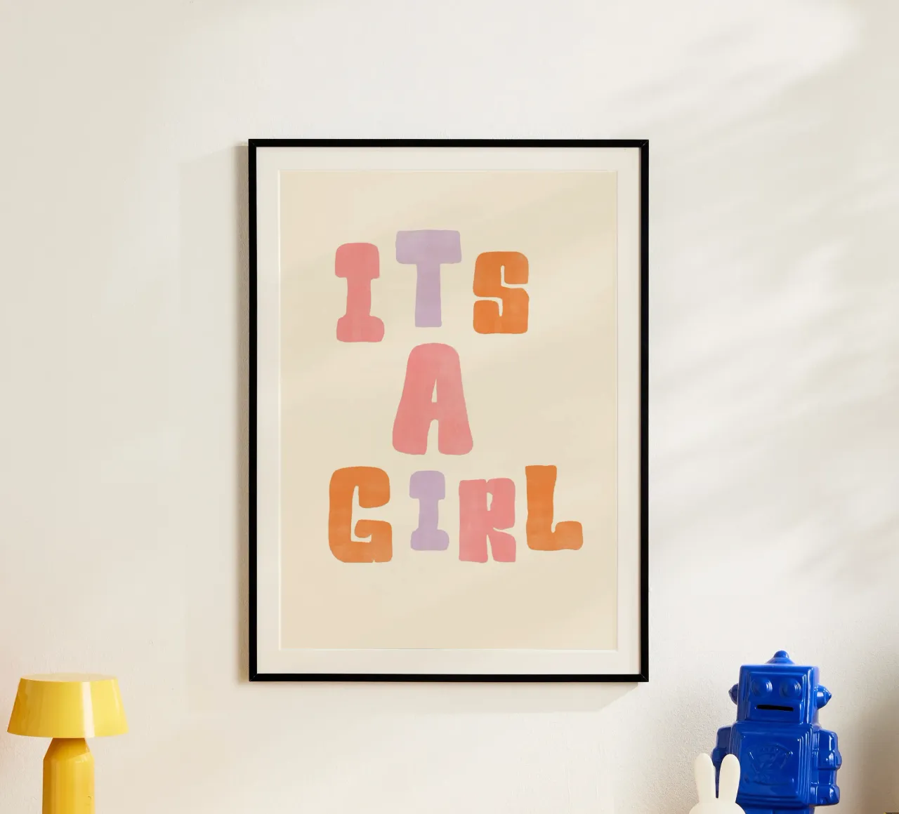 It’s a Girl! | Bright & Joyful Baby Announcement Print carta hahnemühle da PrintCessStudio
