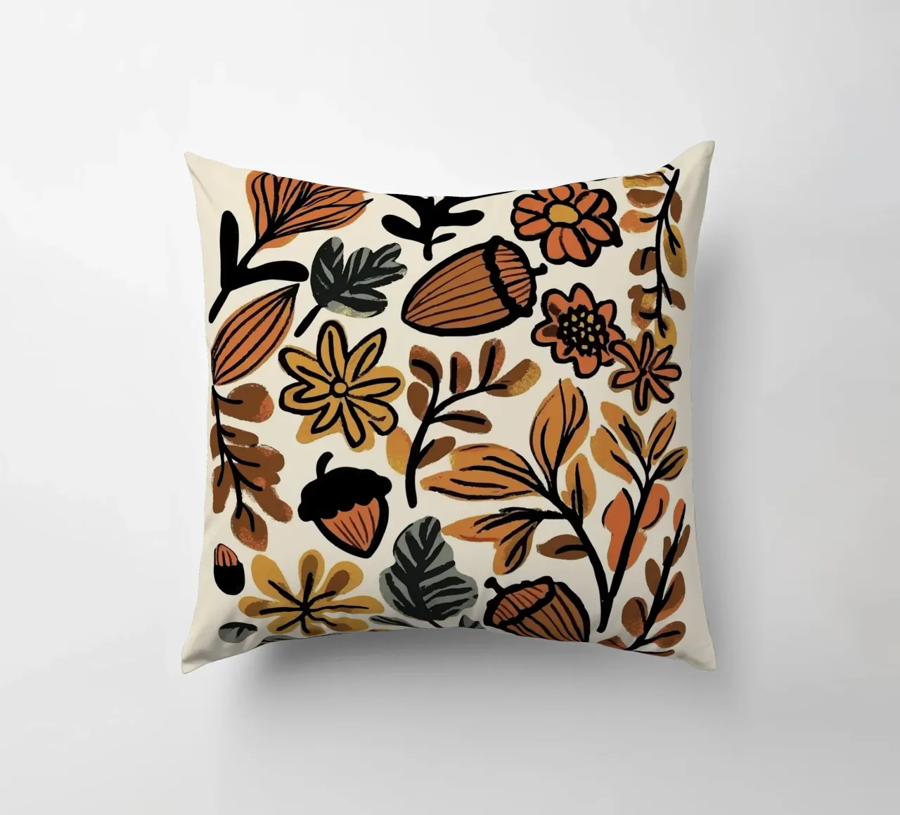 Mercato dei fiori, Londra, Inghilterra, Autunno, Illustrazione cuscino da Peaches Art Prints