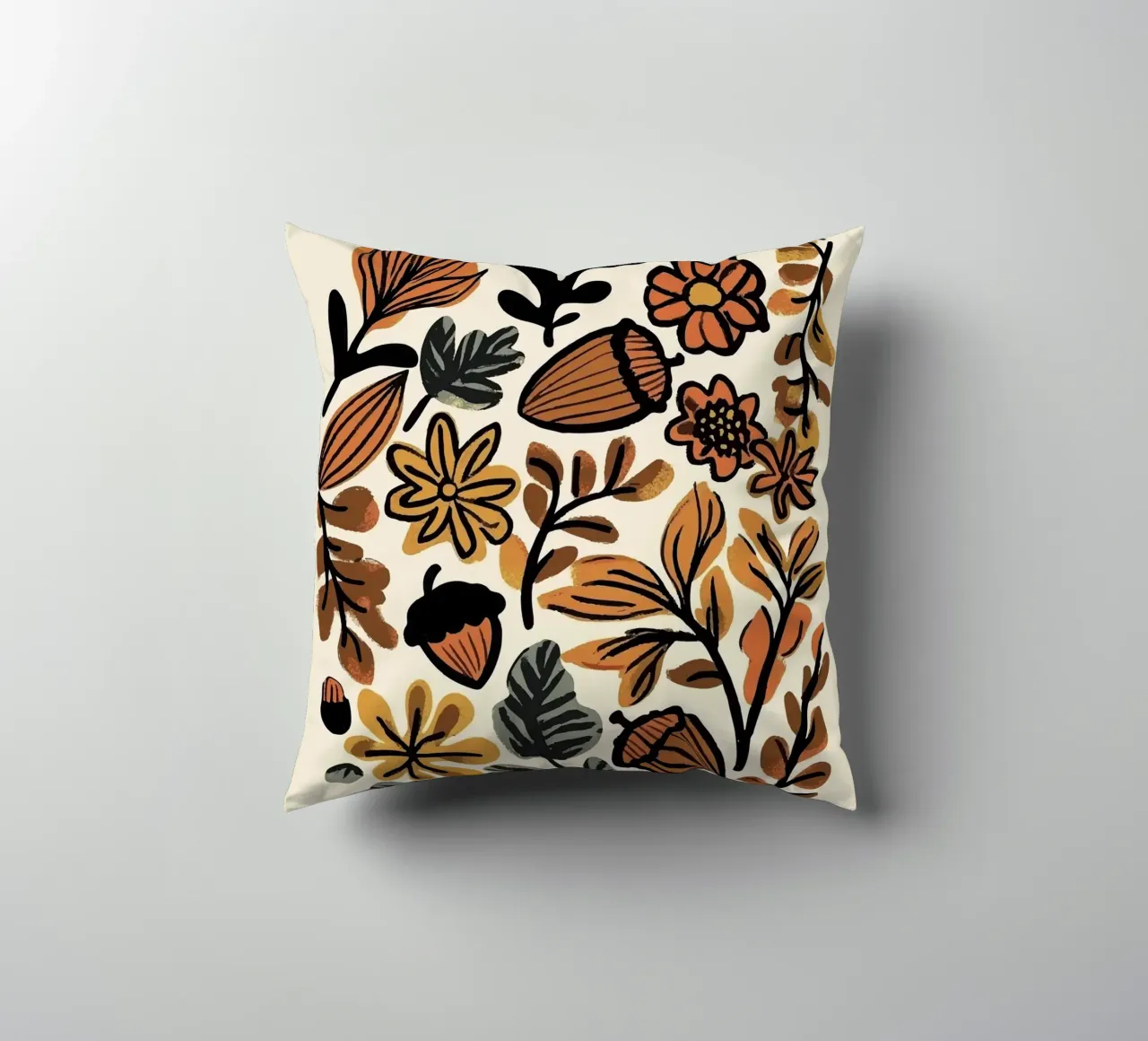 Mercato dei fiori, Londra, Inghilterra, Autunno, Illustrazione cuscino da Peaches Art Prints