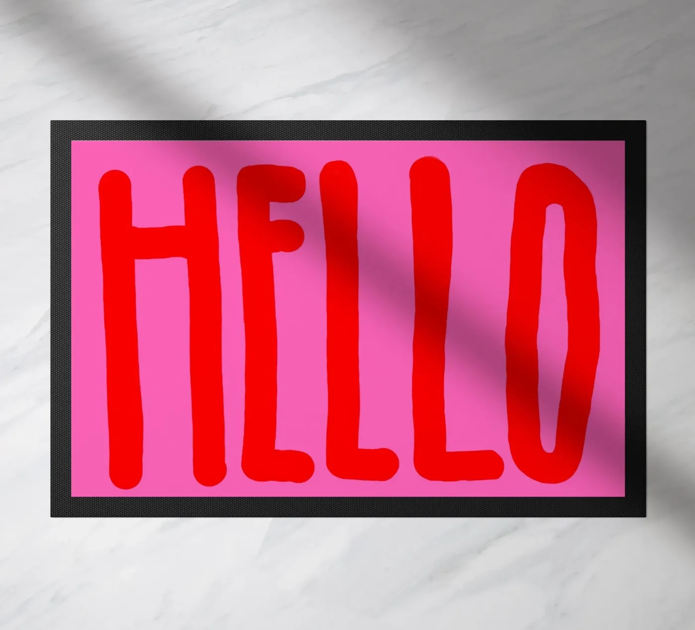 Hello pinky deurmat van Hej Ibiza by Ute Arnold