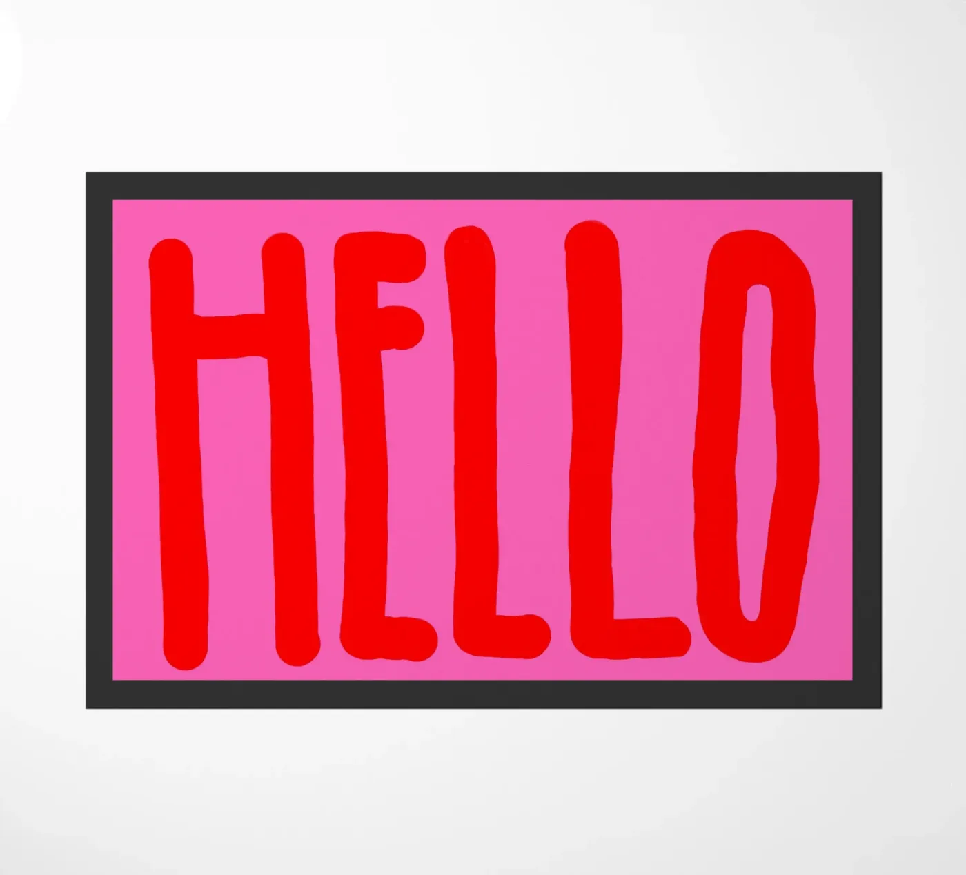 Hello pinky deurmat van Hej Ibiza by Ute Arnold