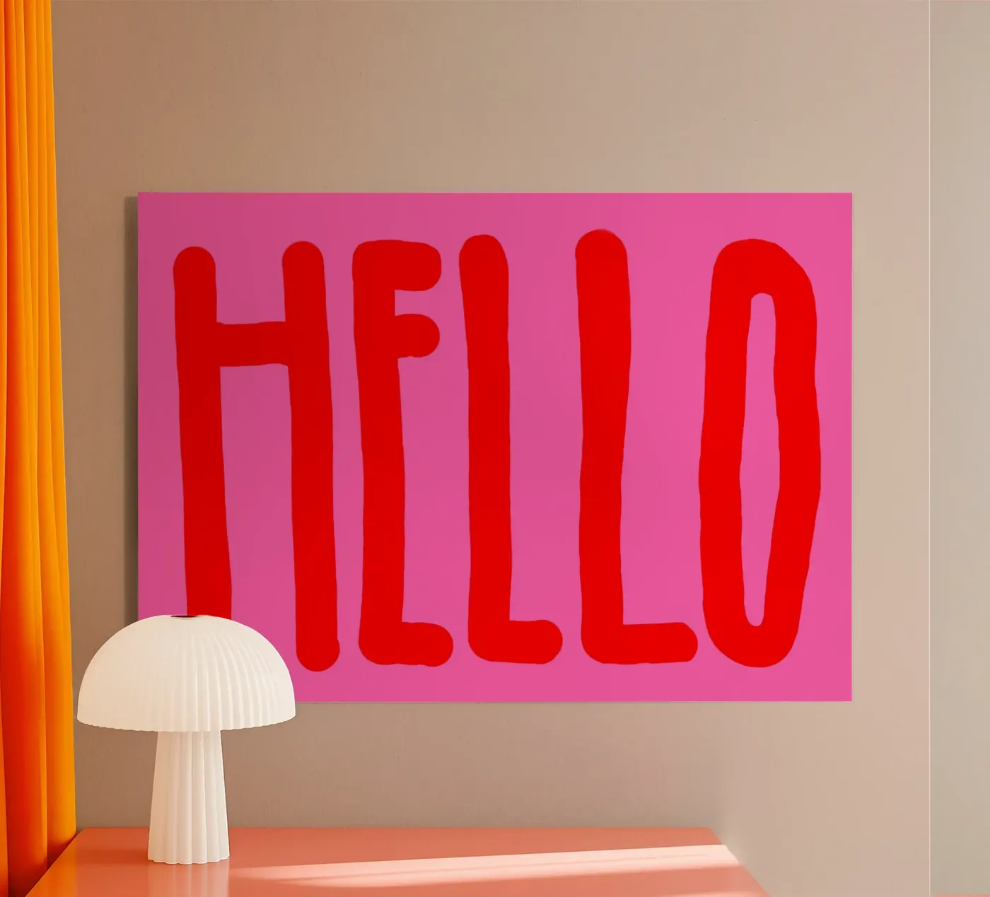 Hello pinky acryl van Hej Ibiza by Ute Arnold