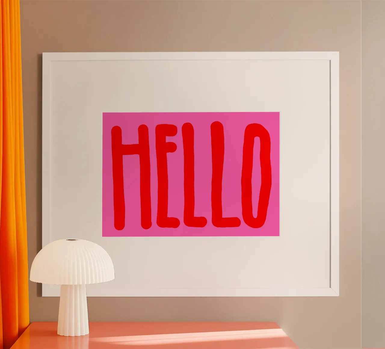 Hello pinky poster da Hej Ibiza by Ute Arnold