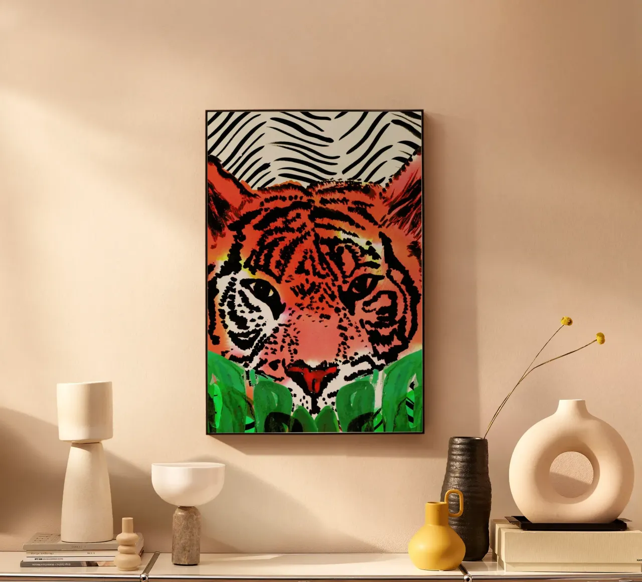 Tiger aluminium-dibond van Amy Sia