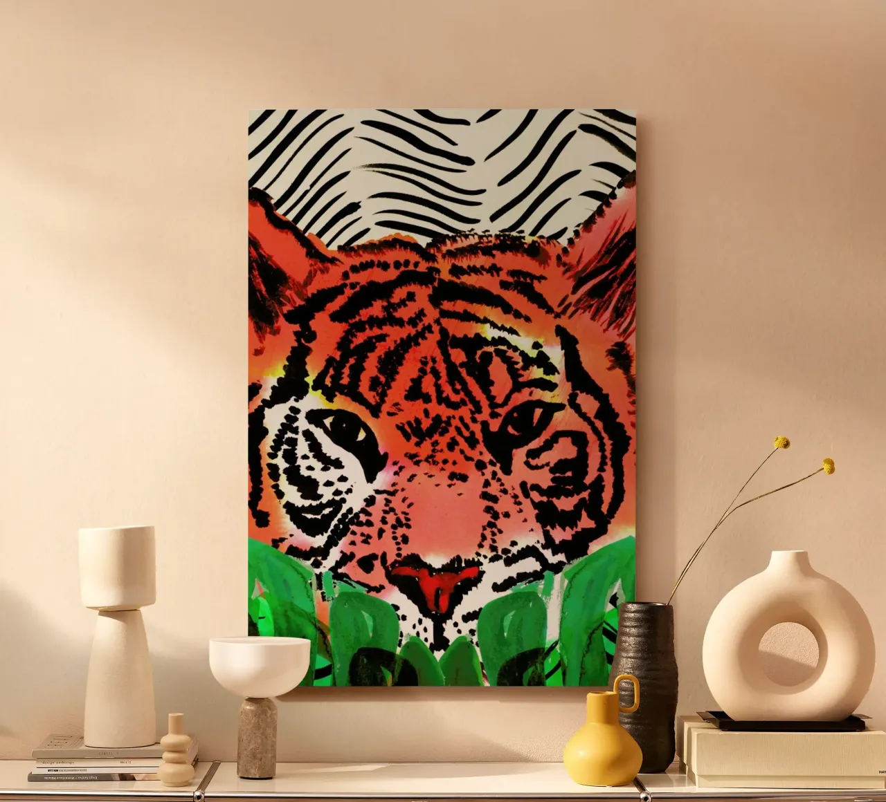 Tiger aluminium-dibond van Amy Sia