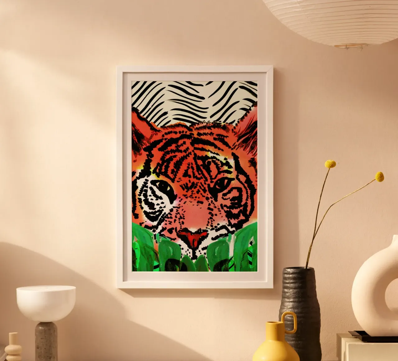 Tiger poster con telaio in plastica da Amy Sia