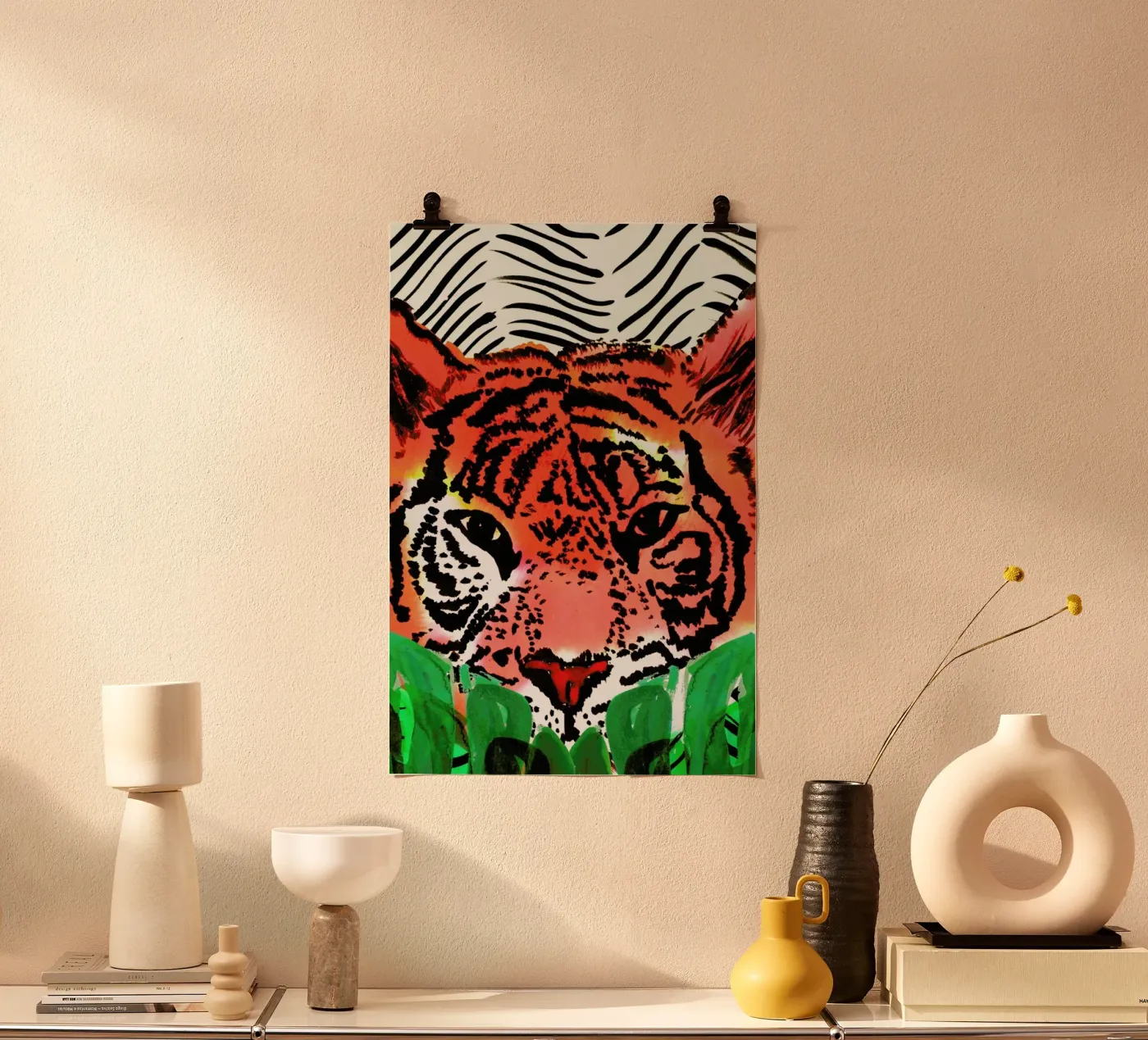 Tiger poster van Amy Sia