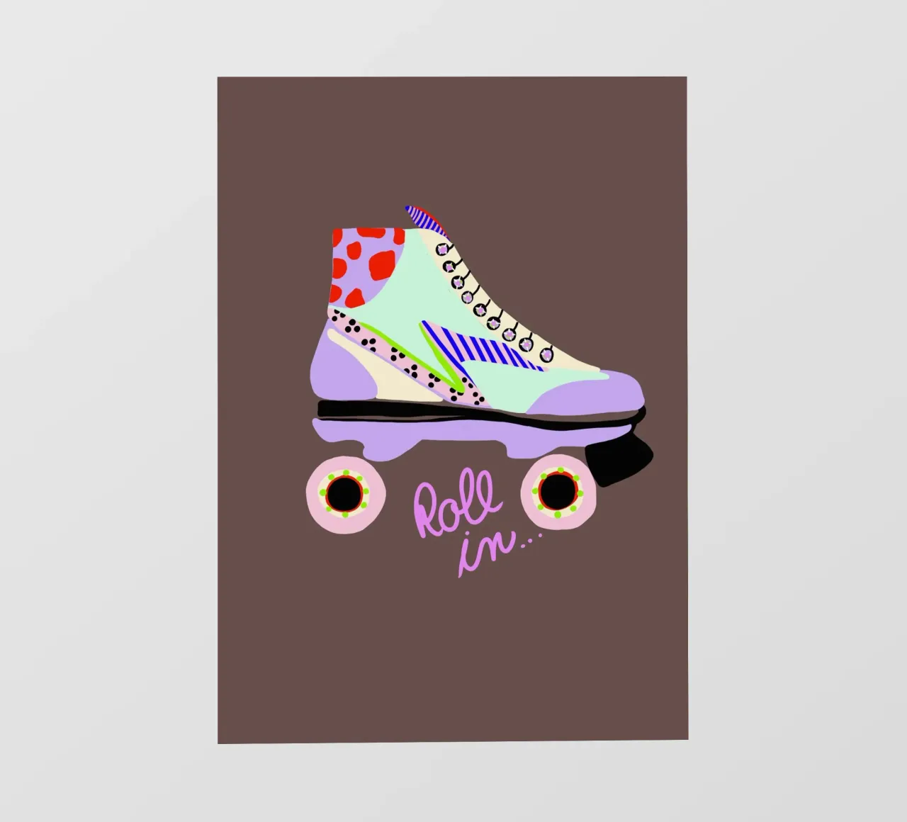 Roll in Rollschuh Backlit Folie von Hej Ibiza by Ute Arnold