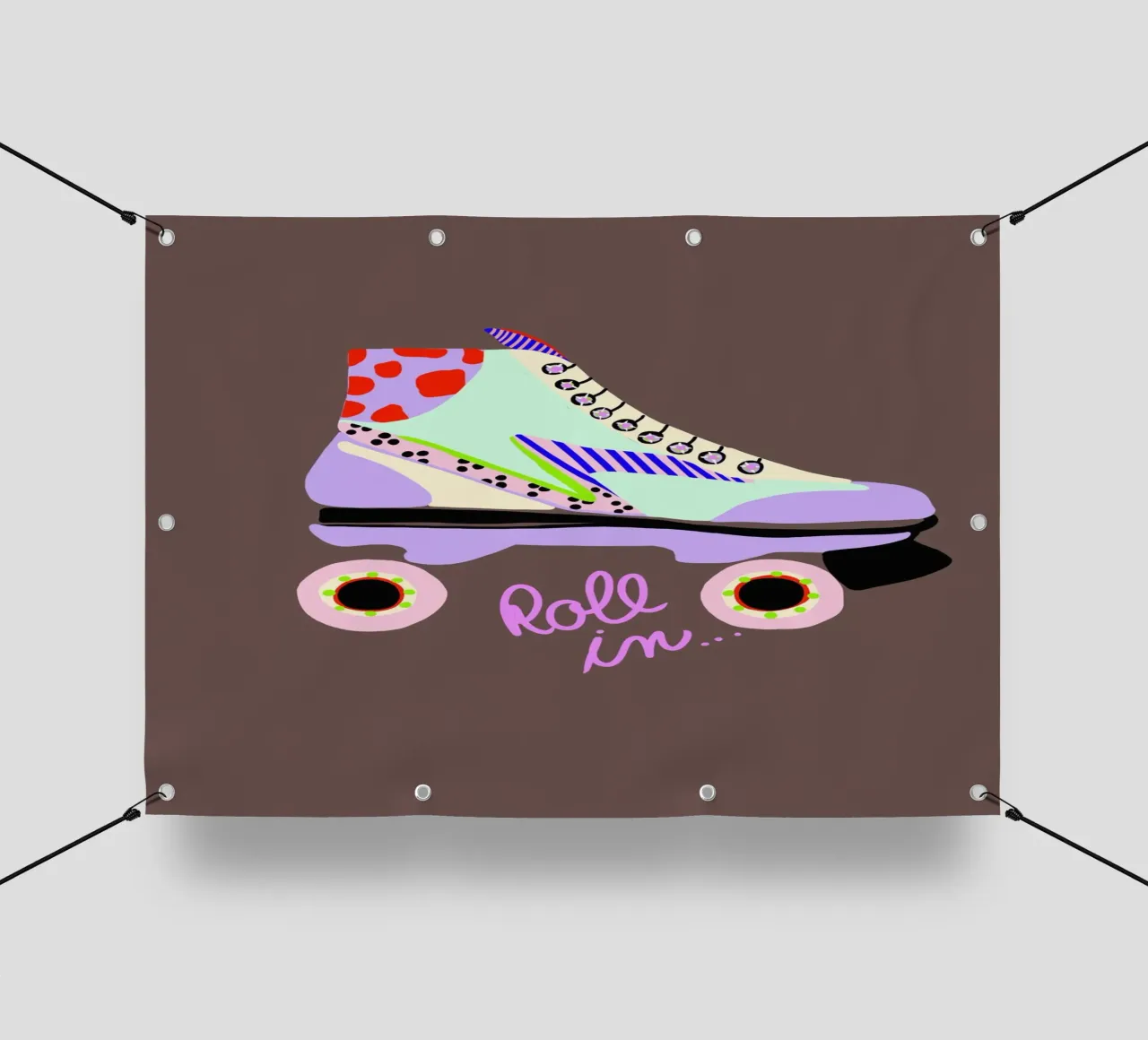 Roll in Rollschuh telo in pvc da Hej Ibiza by Ute Arnold