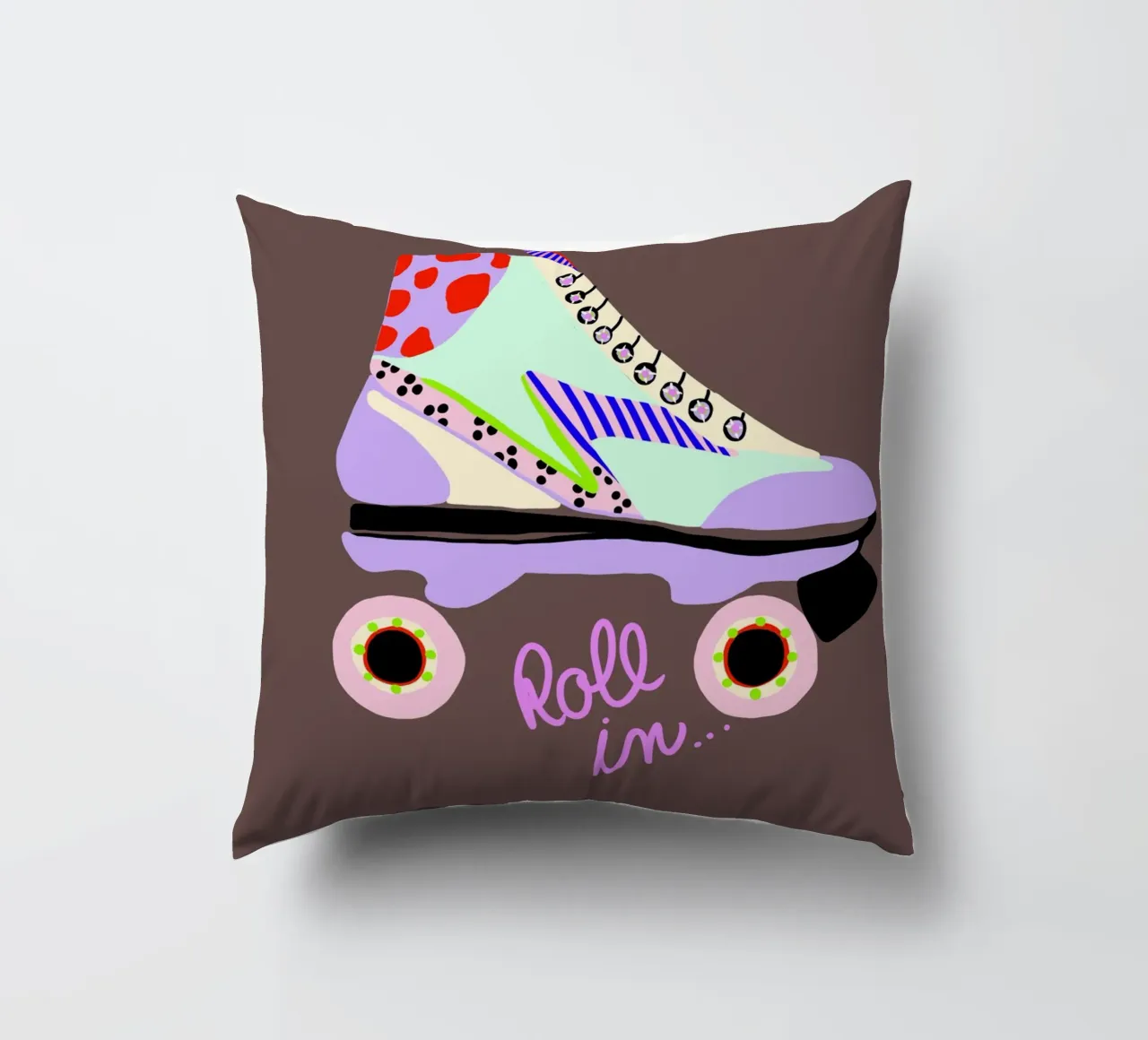 Roll in Rollschuh cuscino da Hej Ibiza by Ute Arnold