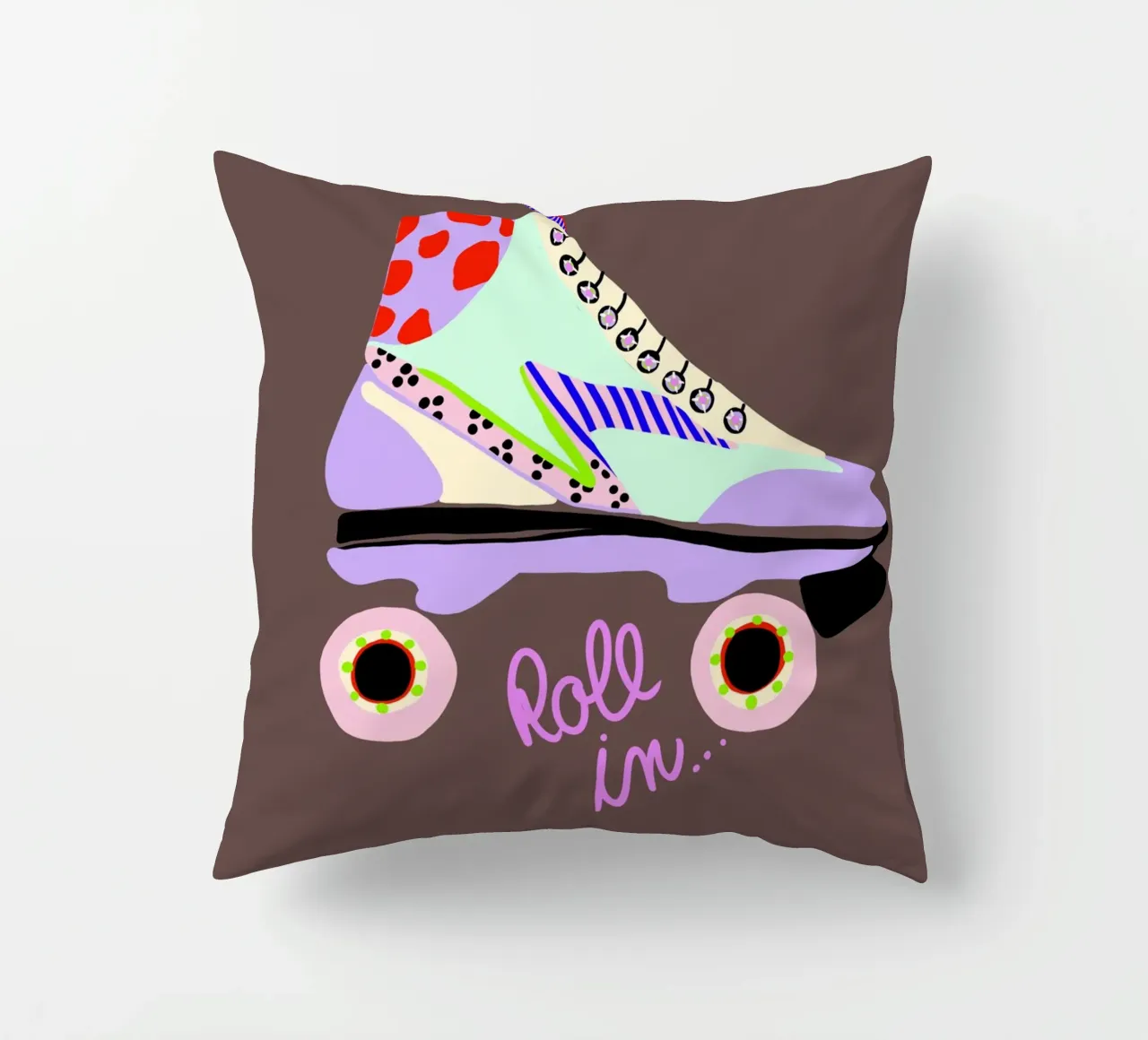 Roll in Rollschuh cuscino da Hej Ibiza by Ute Arnold