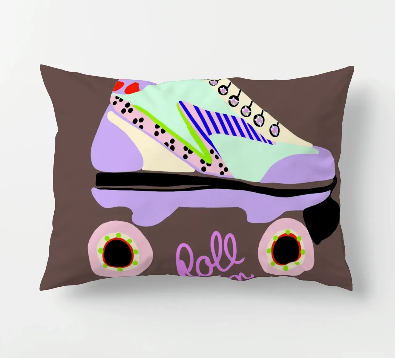 Roll in Rollschuh cuscino da Hej Ibiza by Ute Arnold