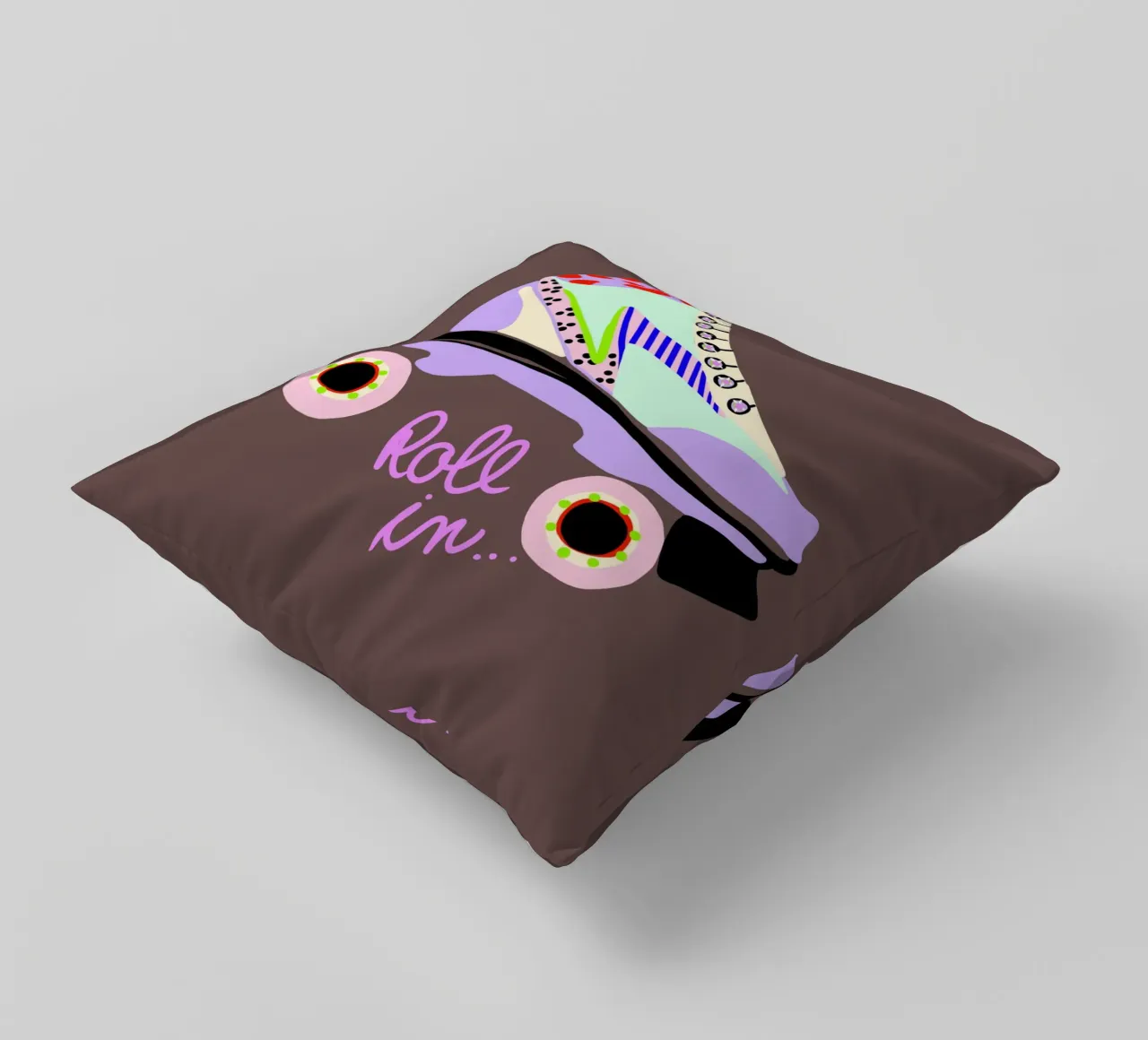 Roll in Rollschuh cuscino da Hej Ibiza by Ute Arnold