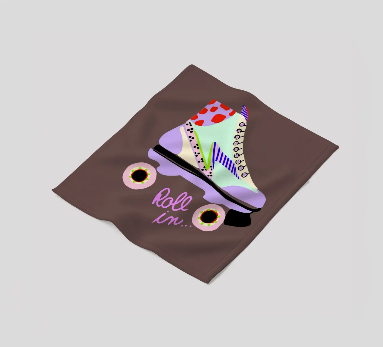 Roll in Rollschuh coperta in pile da Hej Ibiza by Ute Arnold