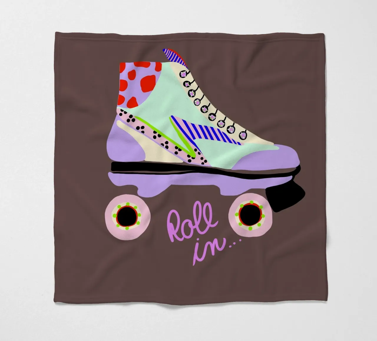 Roll in Rollschuh coperta in pile da Hej Ibiza by Ute Arnold
