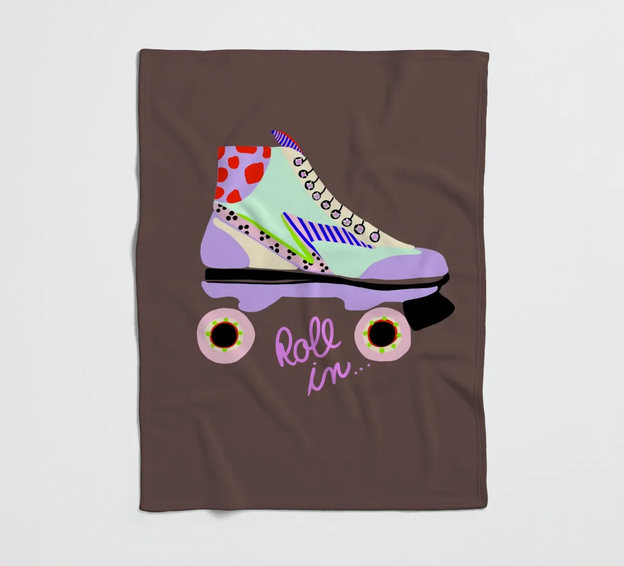 Roll in Rollschuh coperta in pile da Hej Ibiza by Ute Arnold