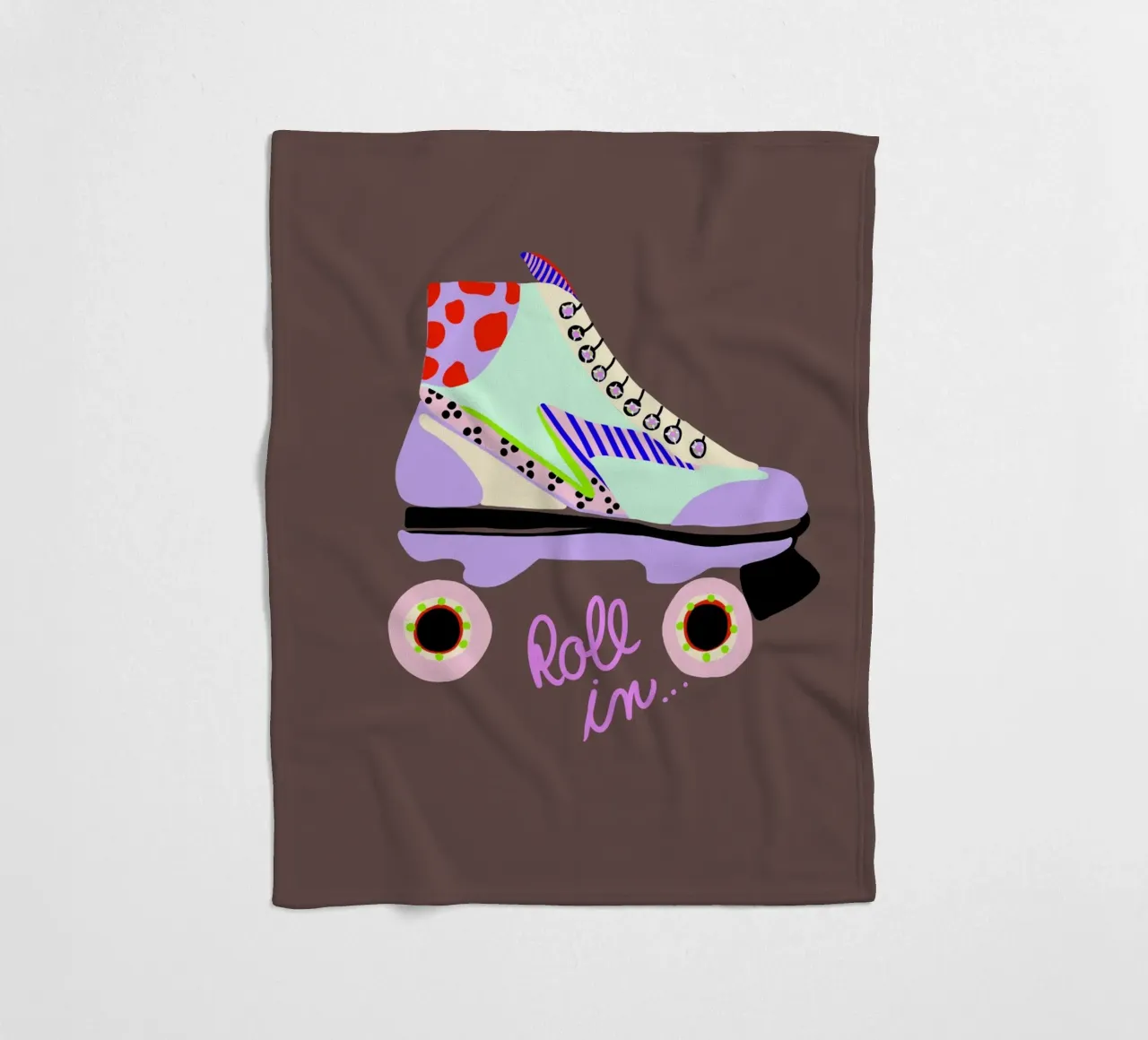 Roll in Rollschuh coperta in pile da Hej Ibiza by Ute Arnold