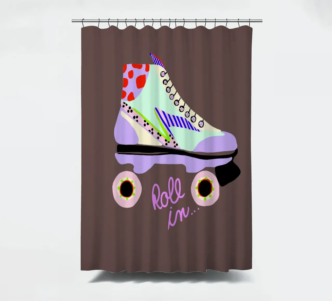 Roll in Rollschuh tenda da doccia da Hej Ibiza by Ute Arnold