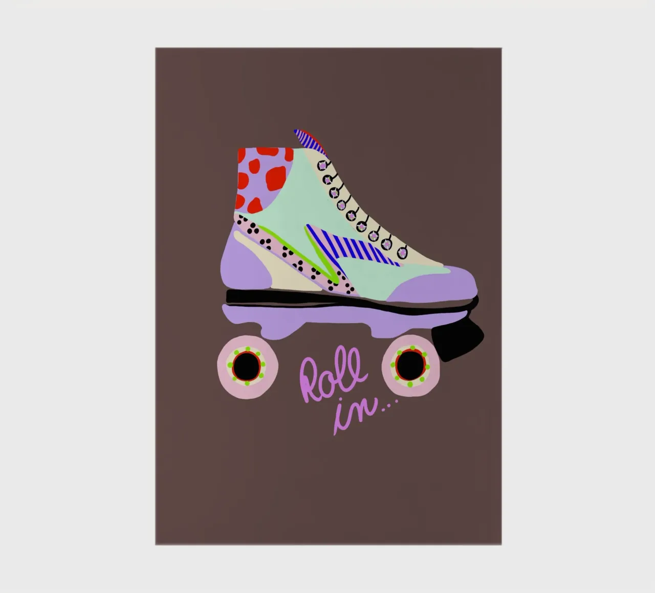 Roll in Rollschuh notebook by Hej Ibiza by Ute Arnold