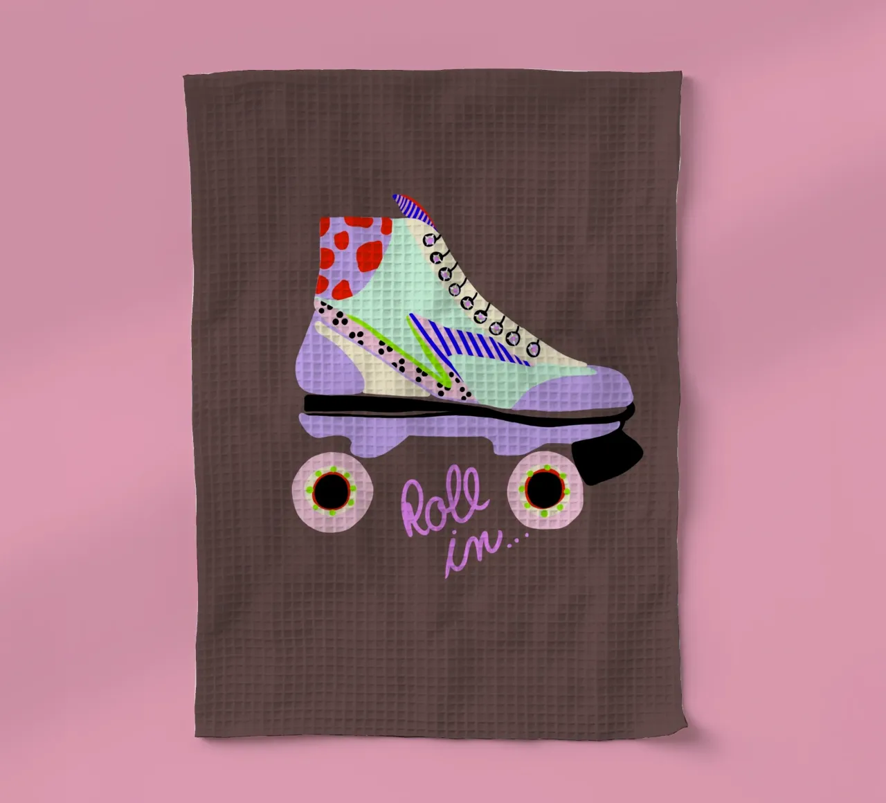 Roll in Rollschuh canovaccio da cucina da Hej Ibiza by Ute Arnold