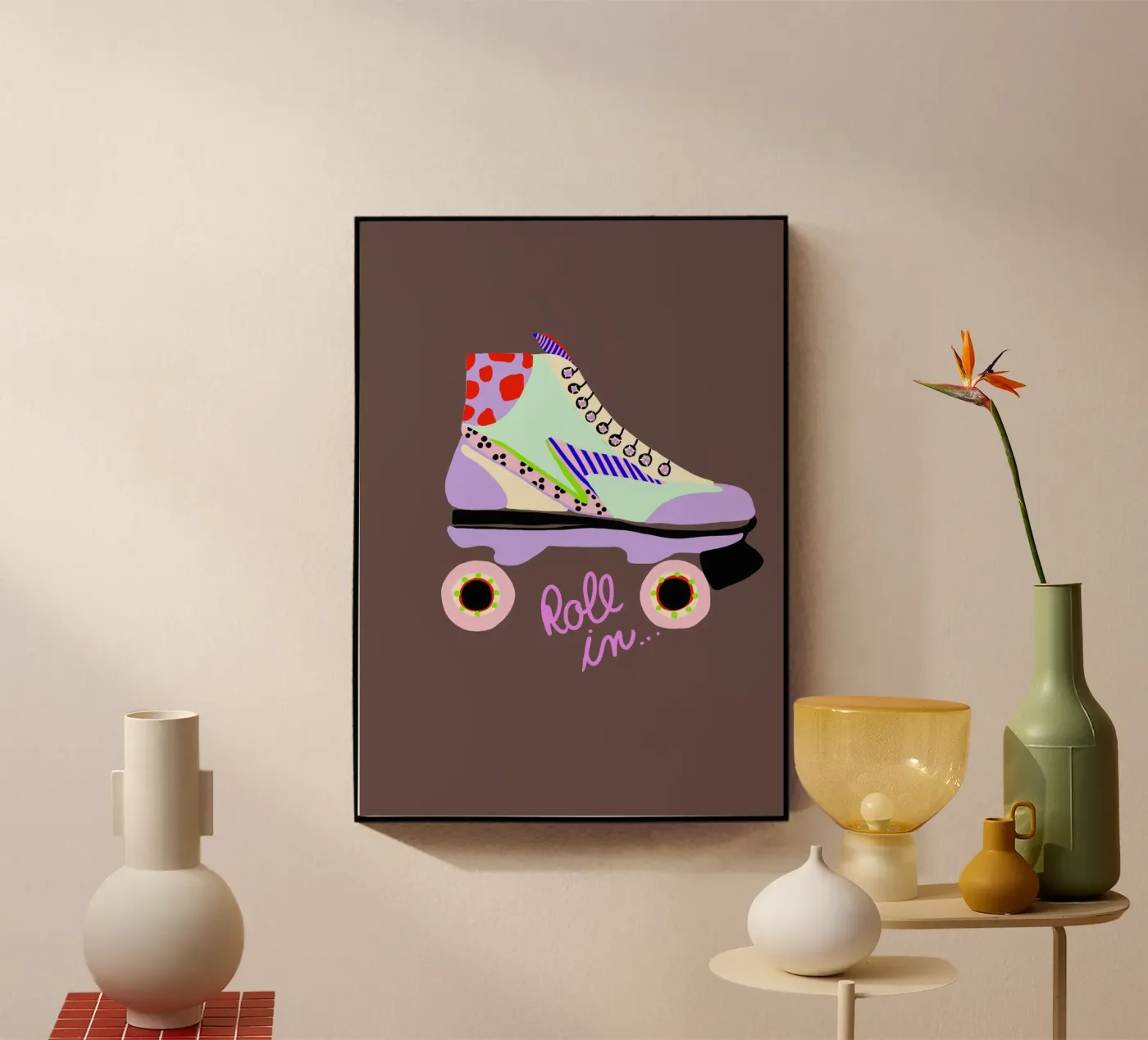 Roll in Rollschuh plexiglass da Hej Ibiza by Ute Arnold