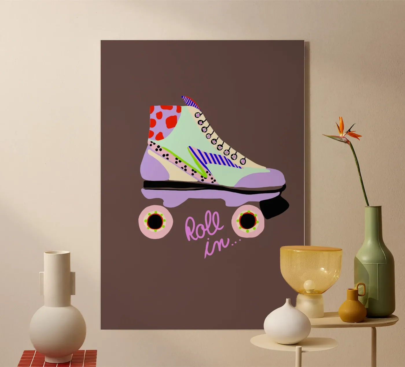 Roll in Rollschuh plexiglass da Hej Ibiza by Ute Arnold