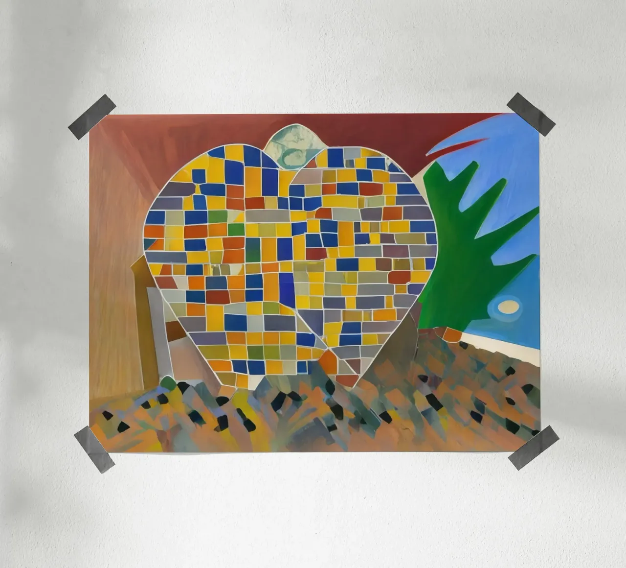 Scultura_2 poster con telaio in alluminio da Abstract Art by LK