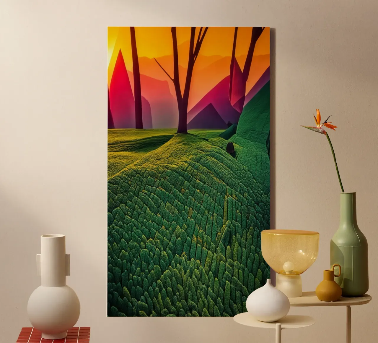 Mucchi di foglie in autunno tela con Cornice a cassetta da Abstract Art by LK