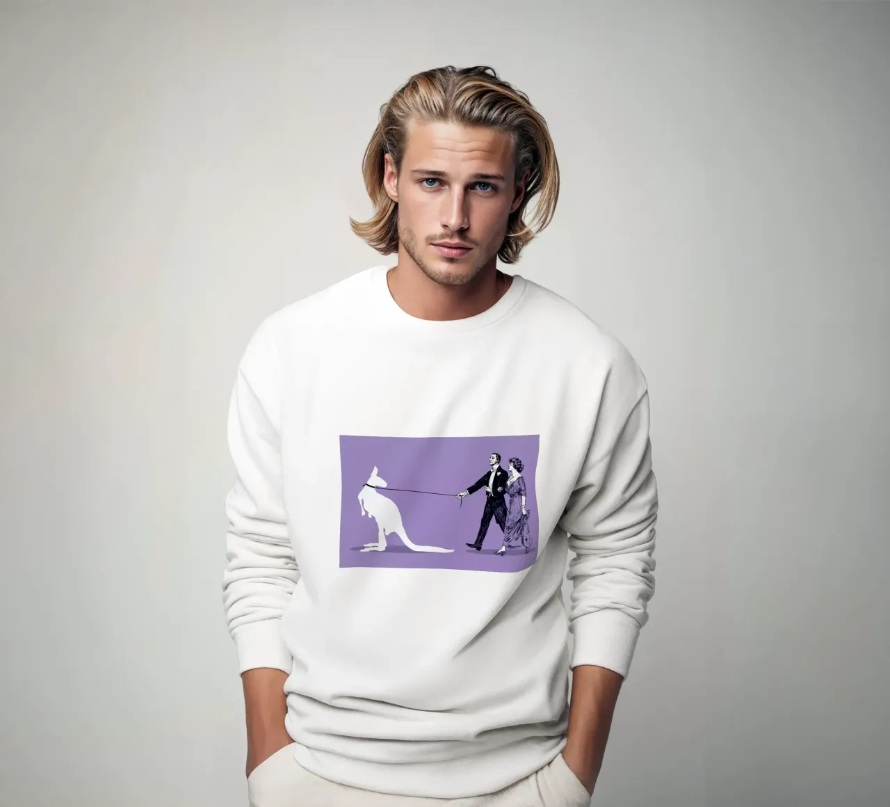 Walking The Kangaroo felpa da Rob Art | Illustration
