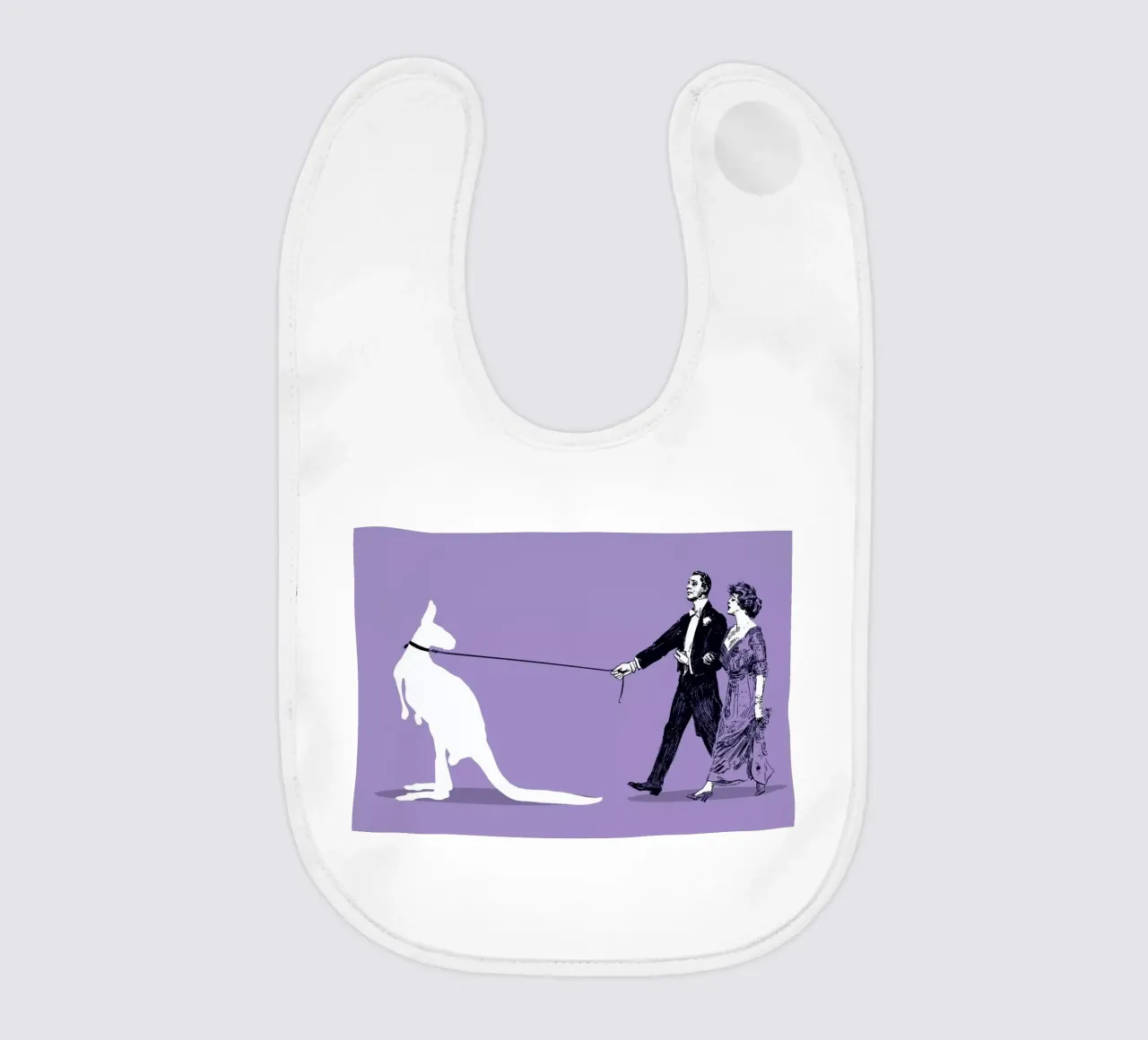 Walking The Kangaroo bavaglino da Rob Art | Illustration